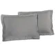Funda de almohada Lovely Home 100 % algodón Gris claro 50 x 70 cm