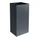 Plant pot EDA Graphit Grey Dark grey Plastic Squared 39,5 x 39,5 x 80 cm