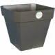 Plant pot Riviera Grey Squared 40 x 40 cm