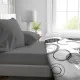 Fitted bottom sheet HOME LINGE PASSION HP71770 Anthracite 160 x 200 + 30 cm