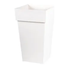 Plant pot EDA Tuscan Squared White polypropylene (39 x 39 x 65 cm)