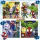 Set de 4 Puzzles Spidey & His Amazing Friends 43 Piezas