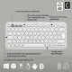 Bluetooth Keyboard with Support for Tablet Logitech K380 French White AZERTY