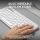 Bluetooth Keyboard with Support for Tablet Logitech K380 French White AZERTY
