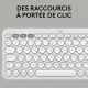Bluetooth Keyboard with Support for Tablet Logitech K380 French White AZERTY
