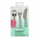 Cubiertos Béaba Azul Verde Claro Metal 3 Piezas