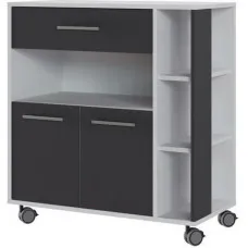 Carro de Cocina Eco Trolley Melamina ABS Blanco/Gris (80 x 39 x 87 cm)