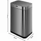 Waste bin Kitchen Move Grey Metal Stainless steel 60 L