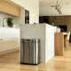 Waste bin Kitchen Move Grey Metal Stainless steel 60 L