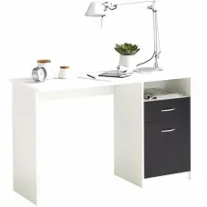 Desk FMD JACKSON  White Black 123 x 76,5 x 50 cm Wood
