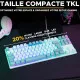 Teclado The G-Lab KEYZ CAESIUM Gris Azerty Francés