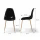 Dining Chair Clody 6 Units Black 47 x 54 x 84 cm