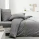 Fitted bottom sheet TODAY Percale Light grey 140 x 200 cm Grey