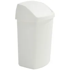 Cubo de basura TAPA BASCULANTE Blanco Plástico