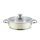 Casserole with lid Haeger PA-24L.009A Beige Ø 24 cm