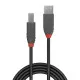 Cable USB A a USB B LINDY 36677 10 m Negro Gris
