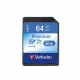 Tarjeta de Memoria SD Verbatim PREMIUM SDXC C10/U1 64 GB 2 g