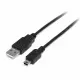 USB A to USB B Cable Startech USB2HABM1M Black