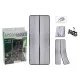 Mosquito net Progarden Magnetic 2 Pieces Doors Fibreglass Black (50 x 220 cm)