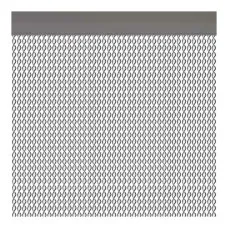 Cortina Acudam Cadaques Puertas Plateado Exterior PVC Aluminio 90 x 210 cm