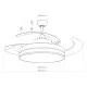 Ceiling Fan with Light EDM 33827 Ross White 35 W 4100 Lm 2190 Lm Retractable
