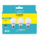 Pack de 3 bombillas LED EDM G 5 W E14 400 lm Ø 4,5 x 8 cm (6400 K)