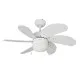 Ceiling Fan with Light EDM 33985 Aral White 50 W