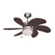 Ceiling Fan with Light EDM 33984 Aral Wengue nickel 50 W