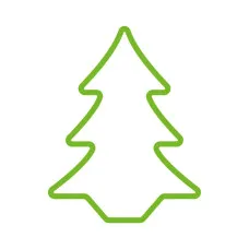 Figura Decorativa EDM 72128 Flexiled Verde Abeto 45 x 3 x 62 cm (1 unidad)