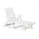 Sun-lounger IPAE Progarden Zircone Foldable With wheels White polypropylene (72 x 195 x 101 cm)