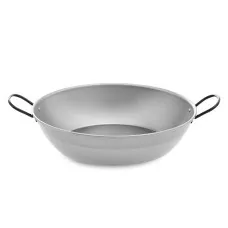 Deep Pan with Handles Vaello 450 Polished Steel Chromed (Ø 50 cm)