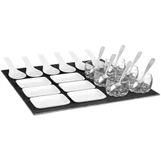 Set de Aperitivo Secret de Gourmet Negro Pizarra (30 x 30 cm)