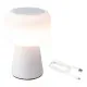 LED Lamp with Bluetooth Speaker and Wireless Charger Lumineo 894417 White Rechargeable