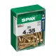 Caja de tornillos SPAX Yellox Madera Cabeza plana 50 Piezas (4 x 35 mm)