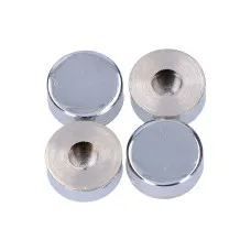 Embellecedores para muebles EDM Latón Roscado Ø 18 mm (4 Unidades)