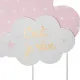 Cot Mobile Atmosphera Clouds Pink MDF Wood