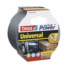 Cinta americana TESA Extra Power Universal 10 m x 50 mm Plateado