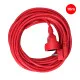Cable alargador EDM 23600 Rojo 10 m Flexible
