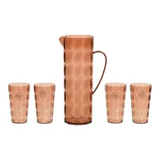 Set de jarra con vasos EDM 869702 Plástico reciclado (5 Piezas)
