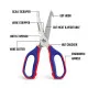 Kitchen Scissors Workpro Stainless steel 25 cm