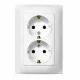 Plug socket Simon 2p+t Plastic 230 V 16 A Double