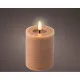 LED Candle Lumineo Brown Ø 7 x 11,2 cm Flame effect