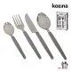 Cubertería Kozina Gris Acero 24 Piezas