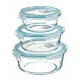 Set of Stackable Hermetically-sealed Kitchen Containers Kozina Circular 3 Pieces