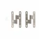 Hinge EDM 85483 PN07 Stainless steel 100 x 58 mm Left
