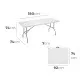 Folding Table EDM 75130 White