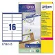 Printer Labels Avery L7162 99,1 x 33,9 mm White 15 Sheets (5 Units)