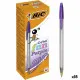 Set de Bolígrafos Bic Cristal Fun Púrpura 1,6 mm (18 Unidades)