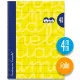 Notebook Lamela 4 mm Yellow Din A4 5 Pieces 80 Sheets