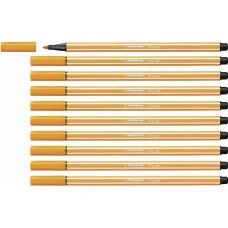 Felt-tip pens Stabilo Pen 68 Orange (10 Pieces)